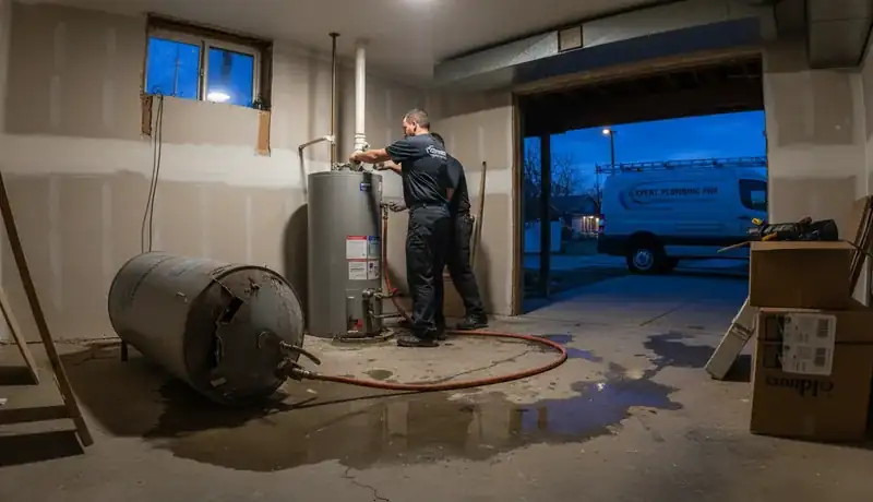 Expert Plumbing Pro - after-hours-water-heater-rupture-and-replacement-in-shaw-heights